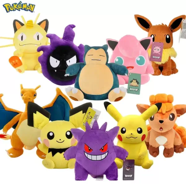 Pokemon Pikachu Plush Toys - Charizard, Bulbasaur, Eevee, MewTwo - Kids' Xmas Gifts