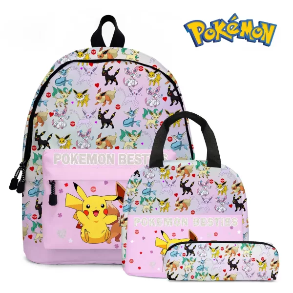 Pokemon Pikachu School Backpacks - Anime Kids Bags for Girls