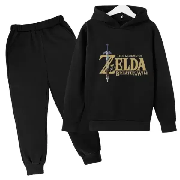 Zelda Link Kids Spring Hoodie and Sweatpants Set - Boys' Streetwear