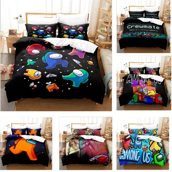 Among Us Animation Kids Blanket - US Twin Size Cozy Bedding Set for Children